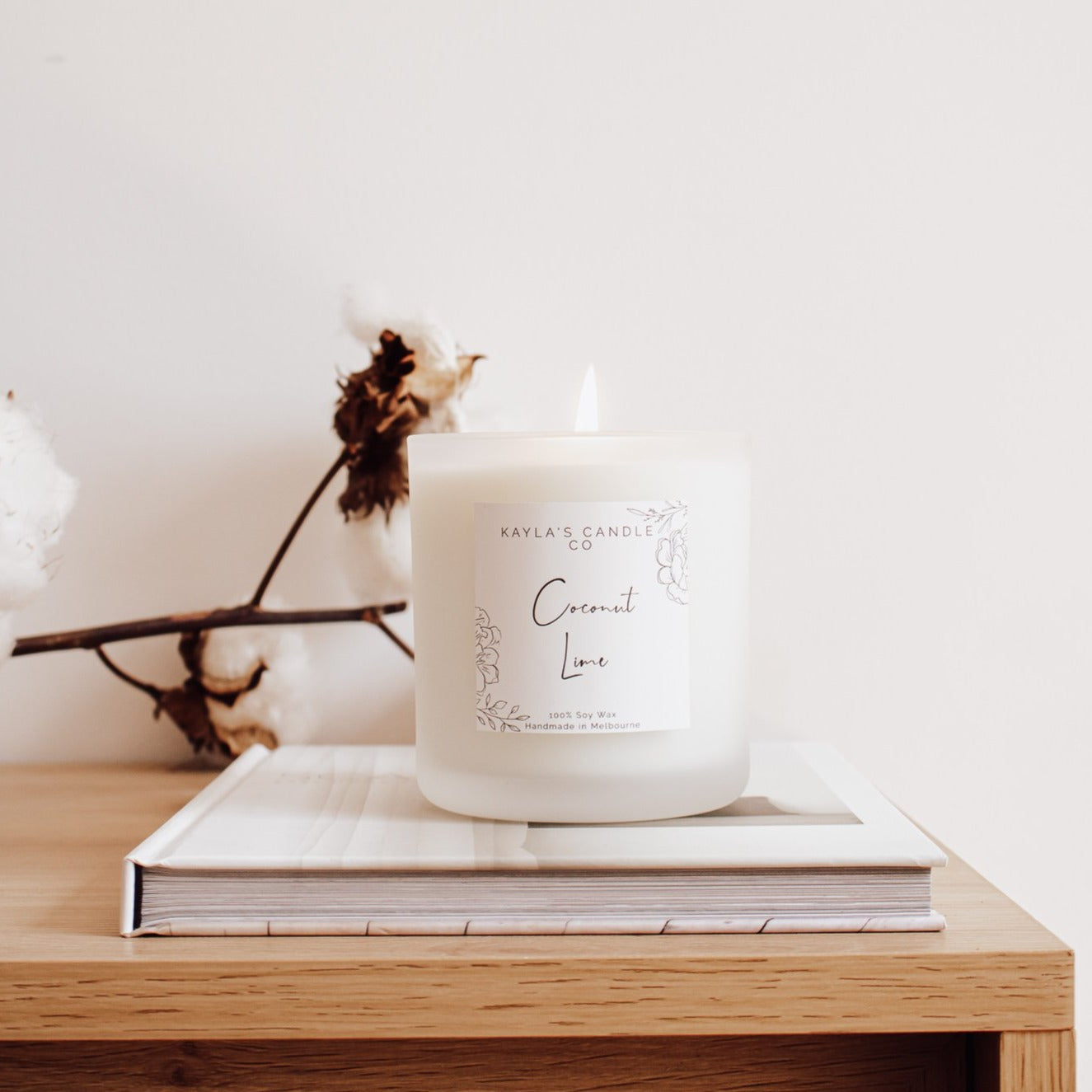 Large Frosted Candle