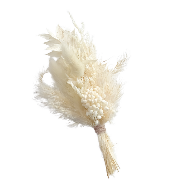 Dried Floral Posie- Ivory